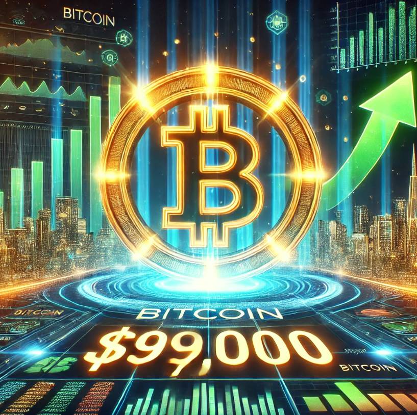 Bitcoin prelomil 99 000 dolárov. Zdroj: ChatGPT