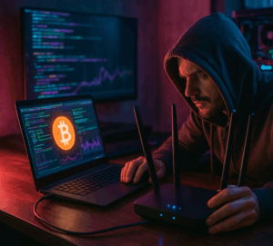 Hacker ťaží nelegálne kryptomeny