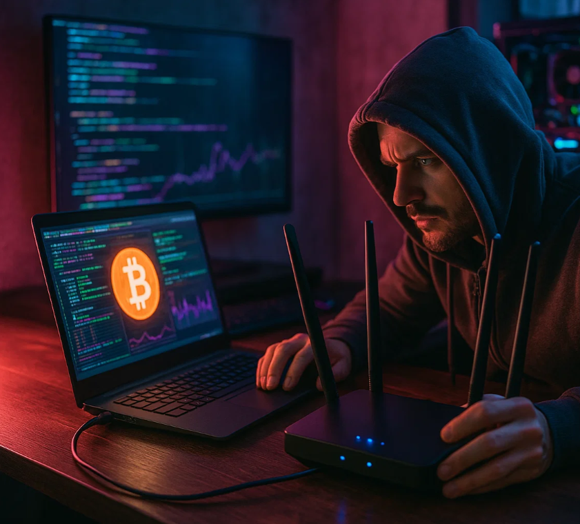 Ako hackeri zneužívajú domáce Wi-Fi na tajnú ťažbu kryptomien
