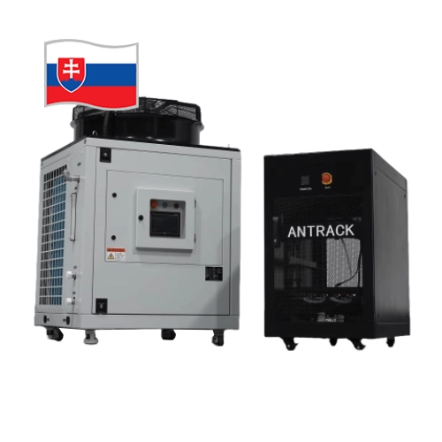 ANTRACK V2 hydro systém pre ASIC minery – dvojitý cabinet s minerami a externým chladením vody