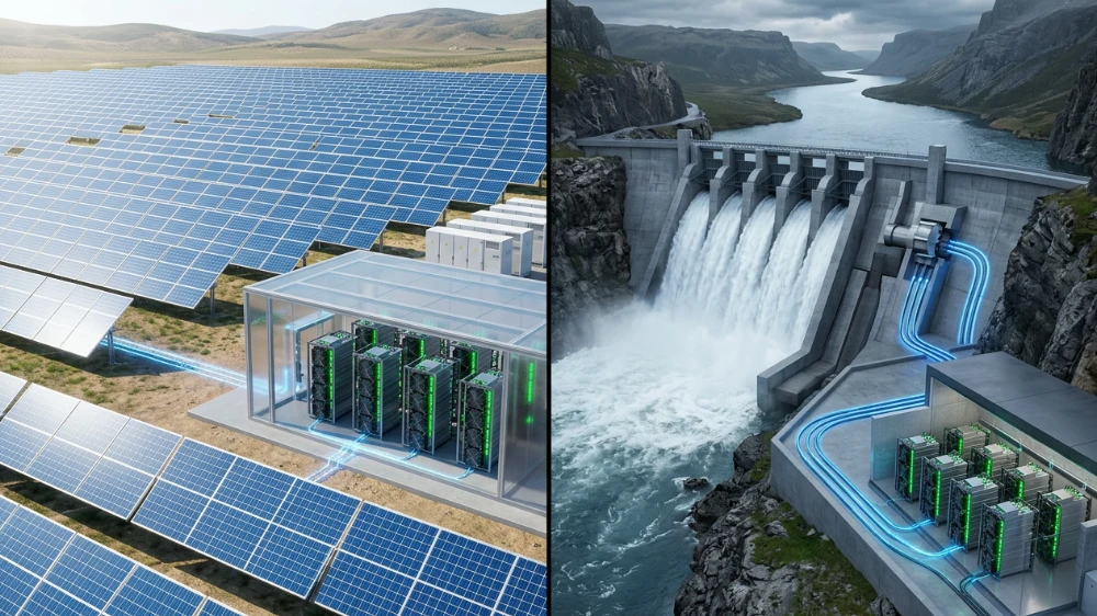 Fotovoltika vs vodná elektráreň pre krypto mining: Ktorý zdroj vybrať?