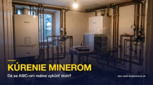 ASIC miner v domácej kotolni vedľa plynového kotla – kúrenie minerom v zime