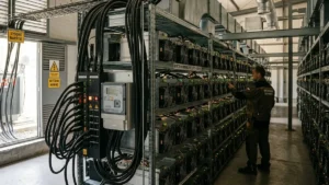 Bitcoin a elektrina pri ťažbe